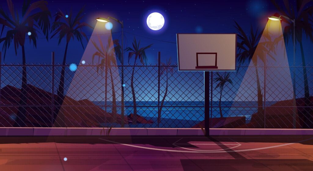 basketball court lights