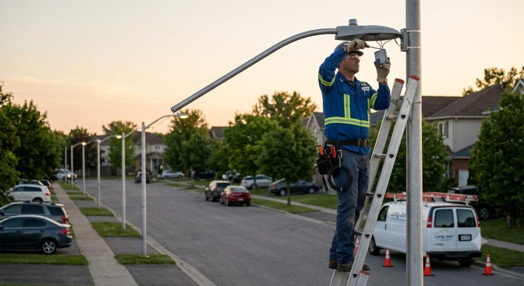 photocell installation