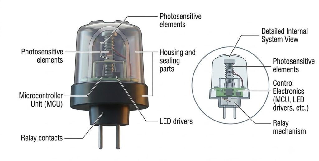 long join photocontrol’s high temperature resistant internal component